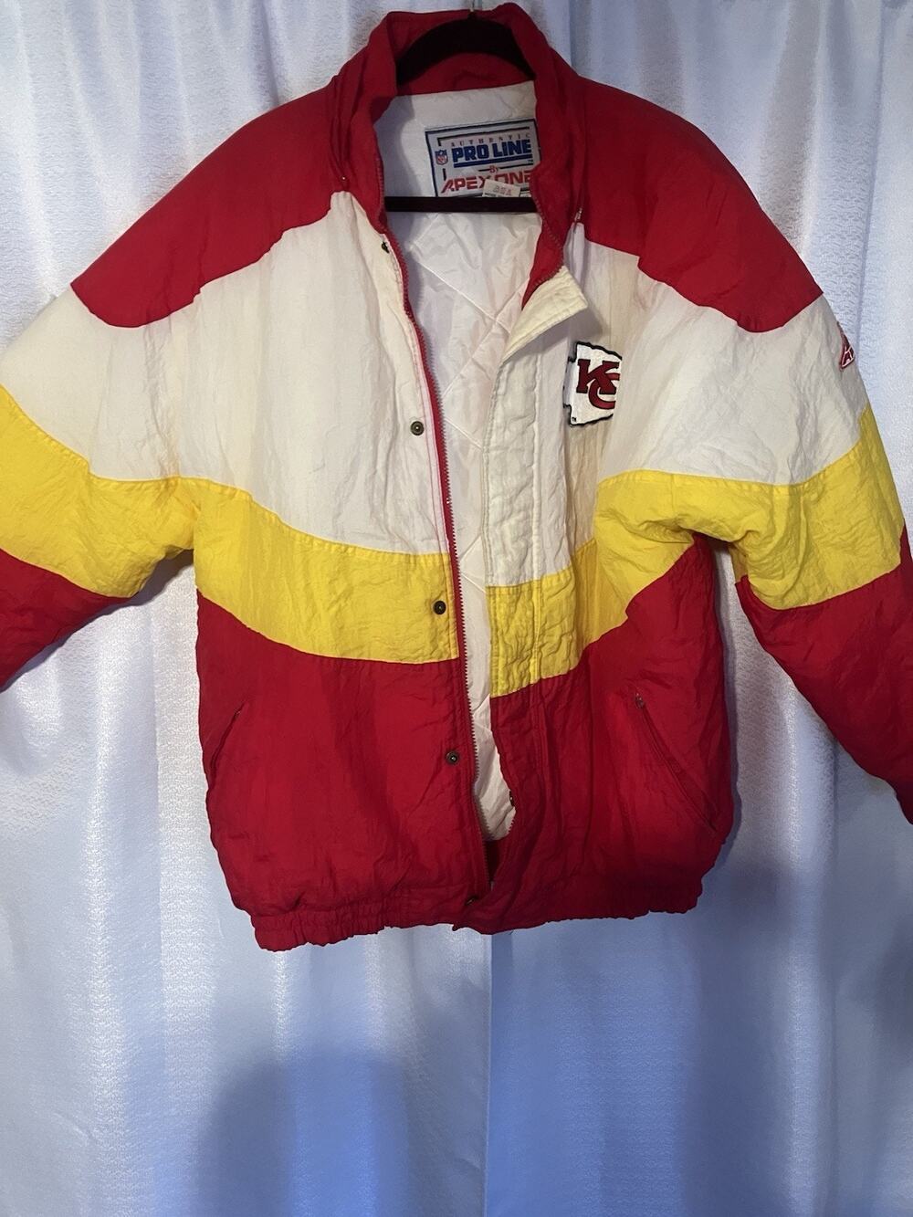 NFL Kansas City Chiefs Pro Line Coat Large NFL Apex One Jacket Vintage 90's